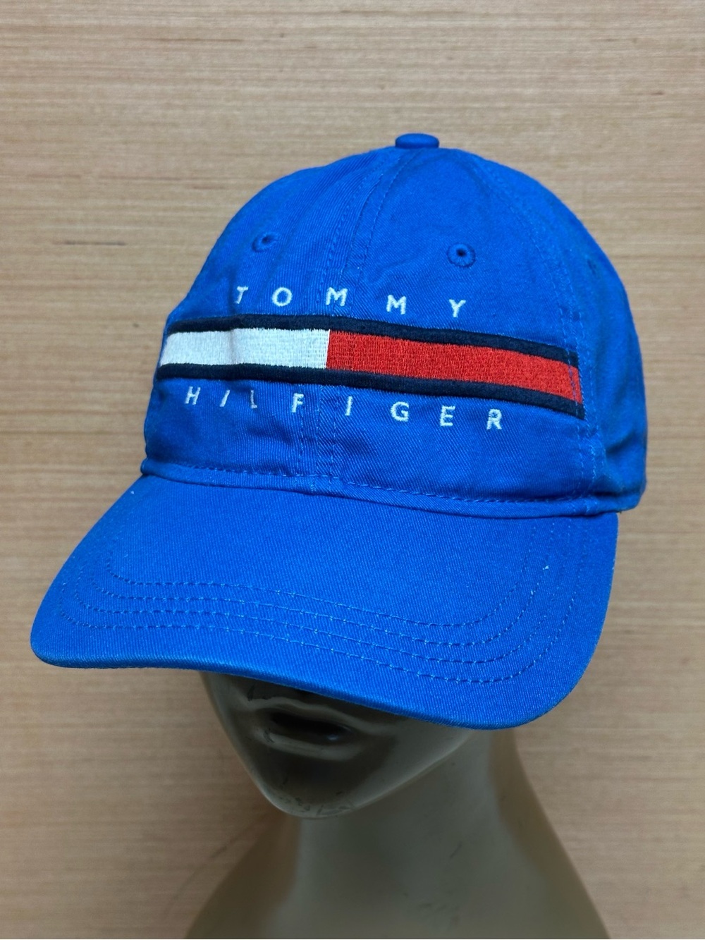 Tommy Hilfiger Logo Blue Baseball Hat Cap Adult OSFA Adjustable